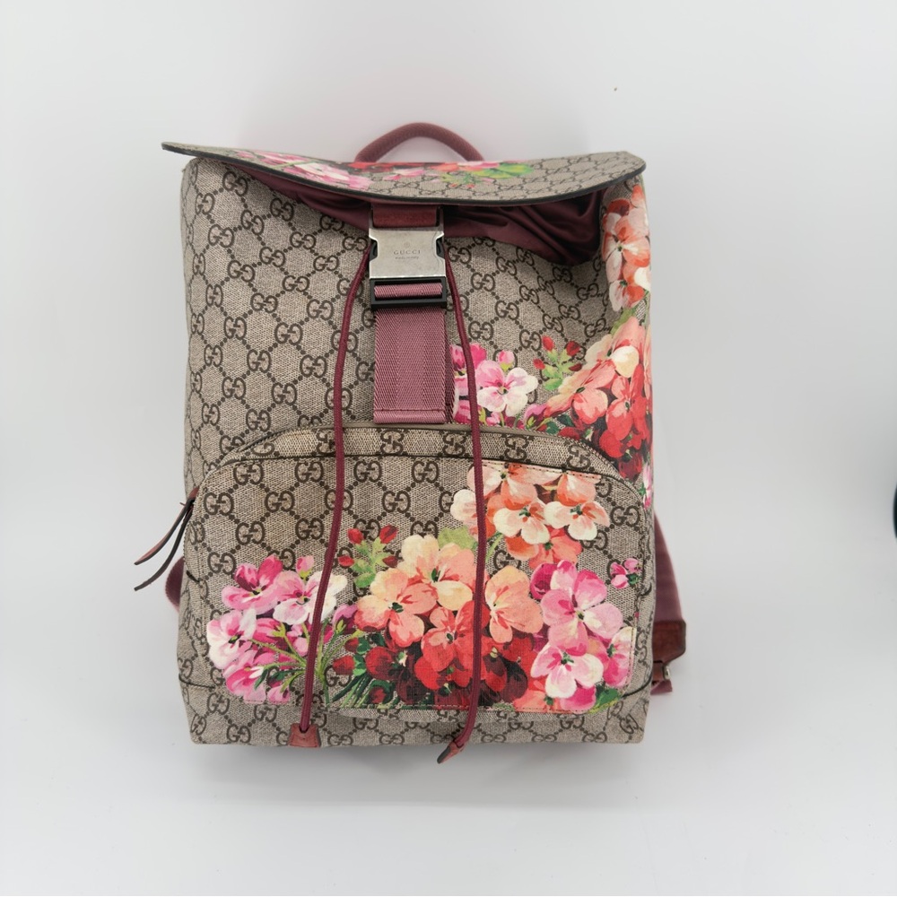 Gucci Beige Backpack with Floral Design